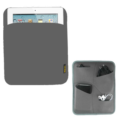 ENKAY ENK-1001 Protective Waterproof Neoprene Inner Bag Sleeve for iPad 4 / New iPad / iPad / iPad 2 (Grey) - Click Image to Close